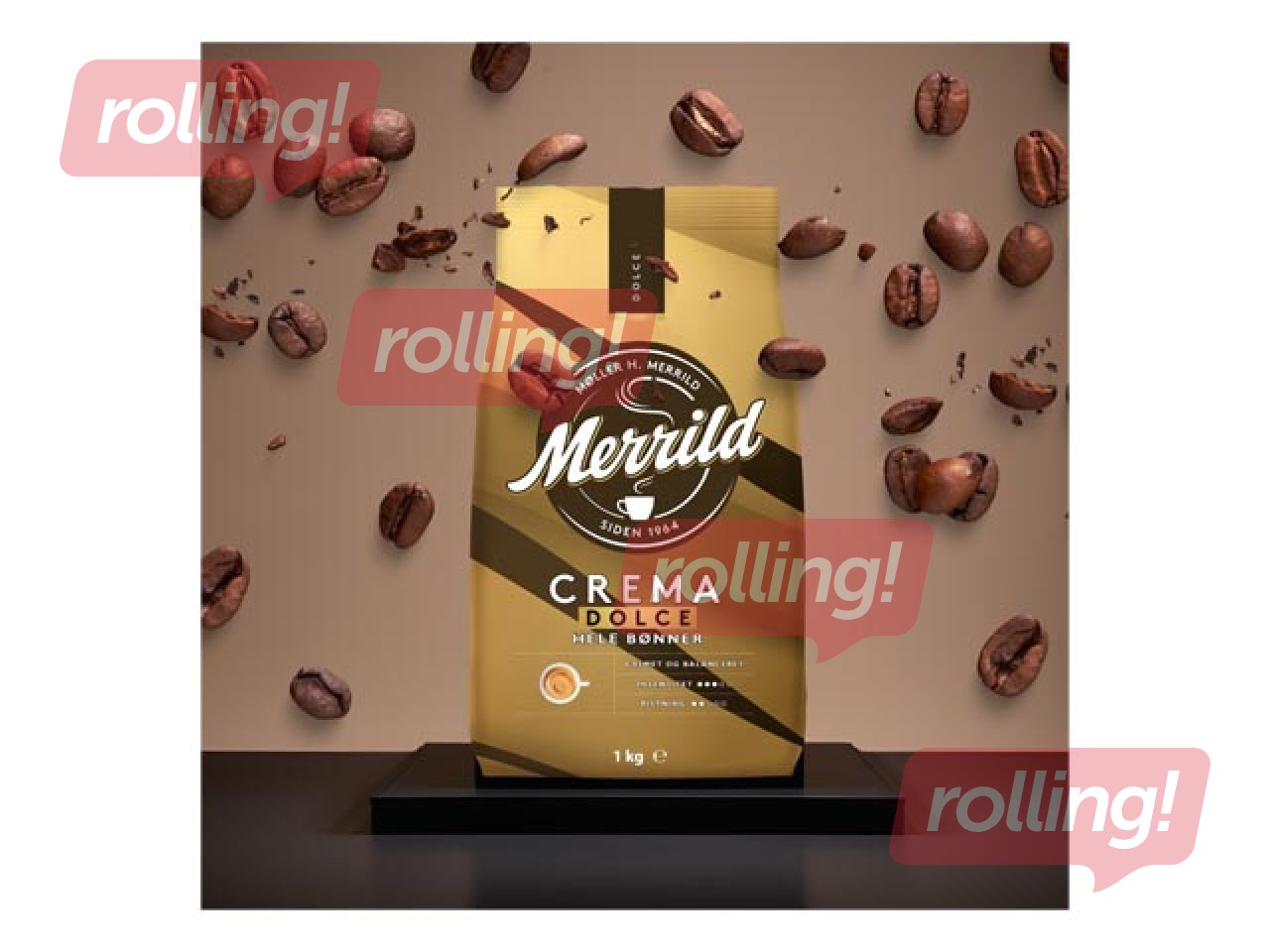 Kafijas pupiņas Merrild Crema Dolce, 1kg 