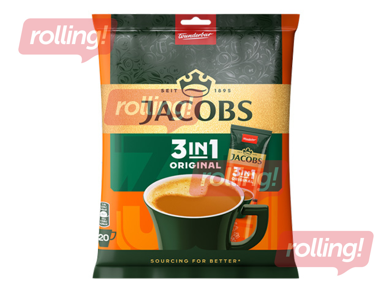 Kafija šķīstošā Jacobs 3 in 1, 10 x 12.6g