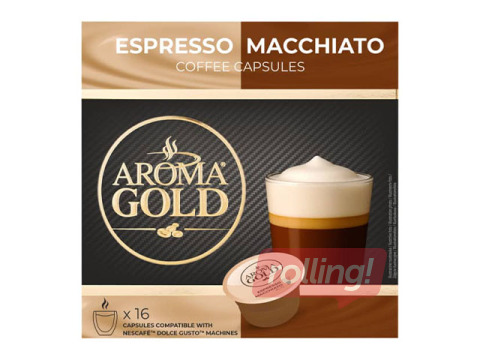 Kafijas kapsulas Aroma Gold, Espresso Macchiato, 16 gab.
