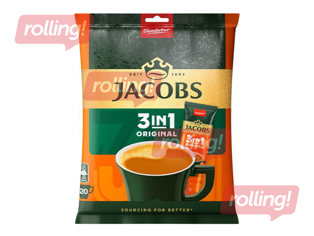 Kafijas dzēriens Jacobs 3in1, 20x12.6g
