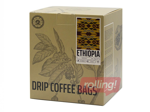 Kafiija maltā drip filtru maisiņā Ethiopia, 11x11g