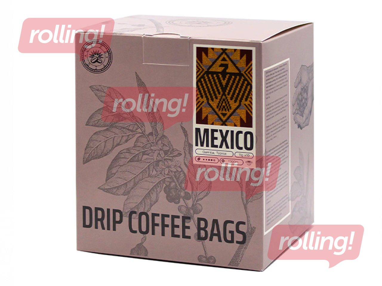 Kafiija maltā drip filtru maisiņā Mexico, 11x11g