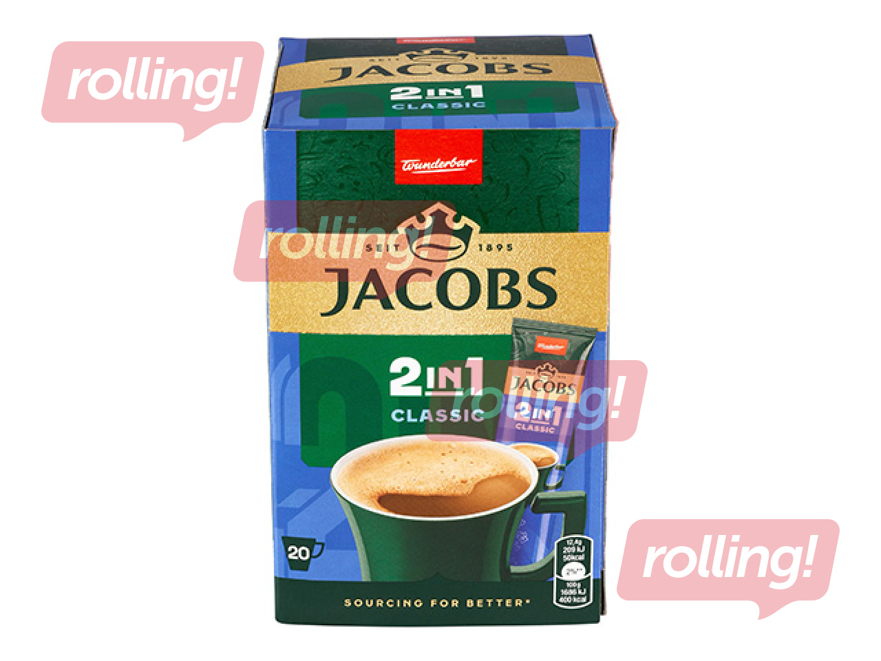 Jacobs 2in1 coffee drink, 20x12.4g