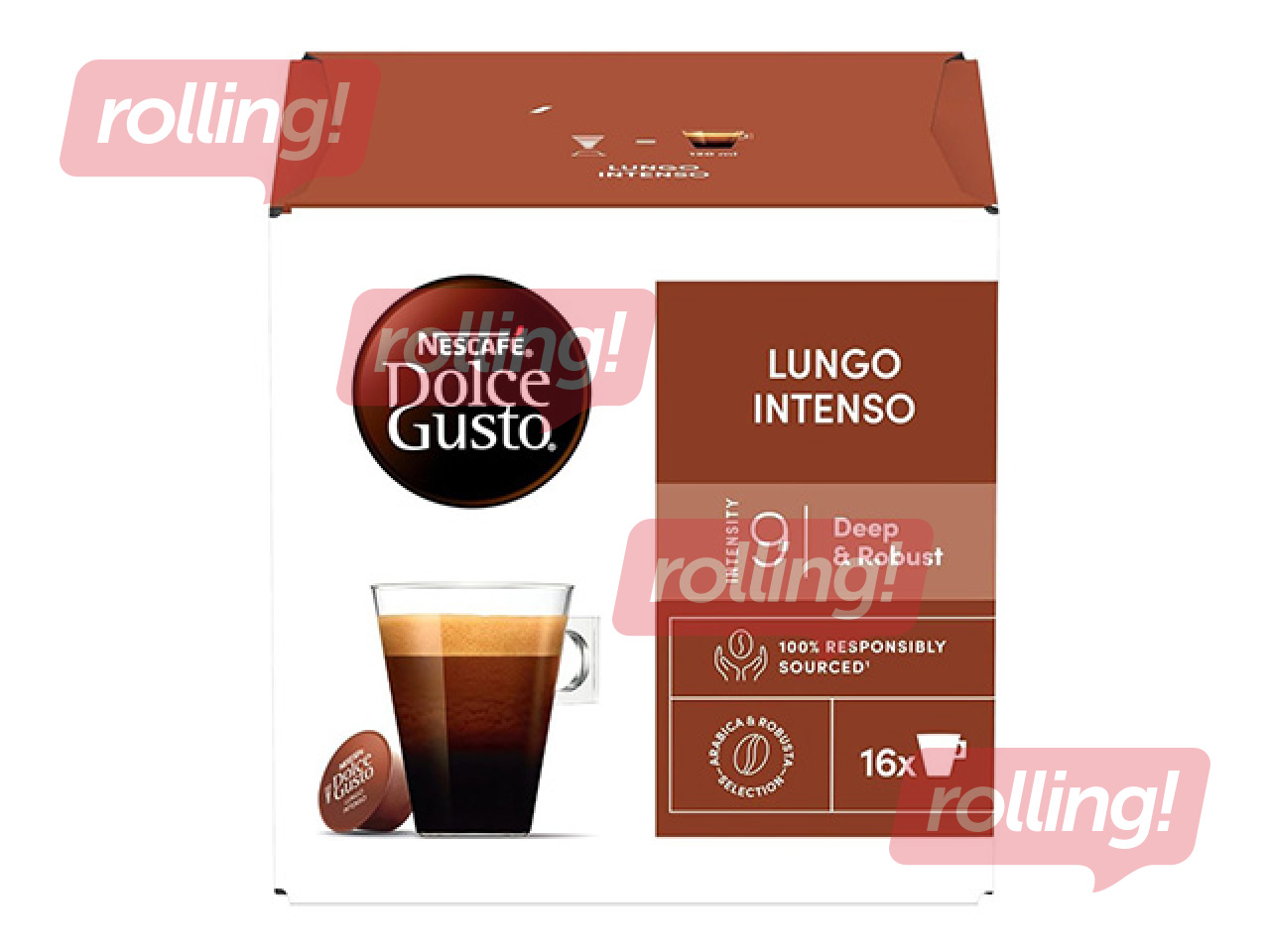 Nescafe Lungo Intenso kohvikapslid, Dolce Gusto, 16tk