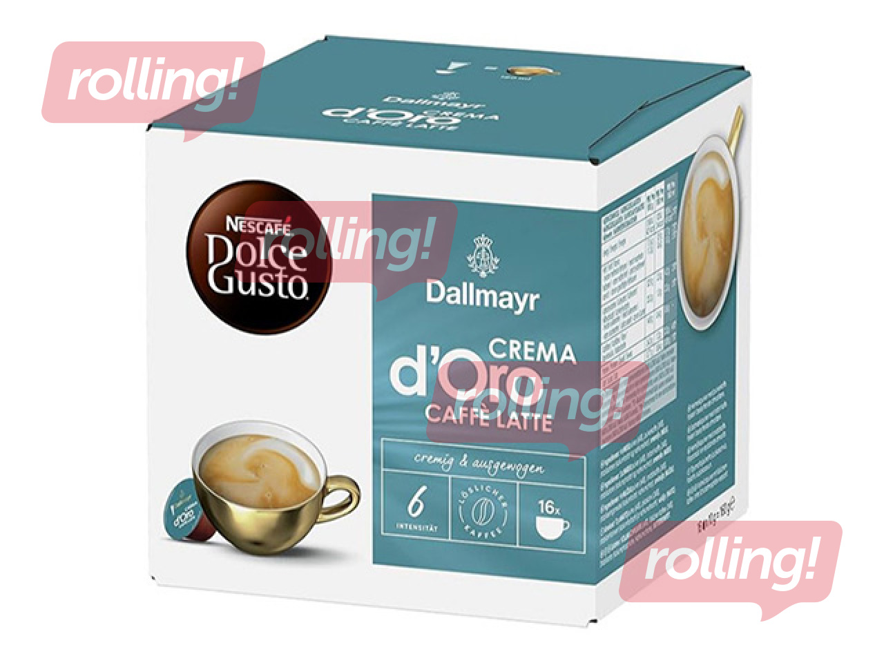 Kafijas kapsulas Dallmayr dOro Caffe Latte, Dolce Gusto, 16gab