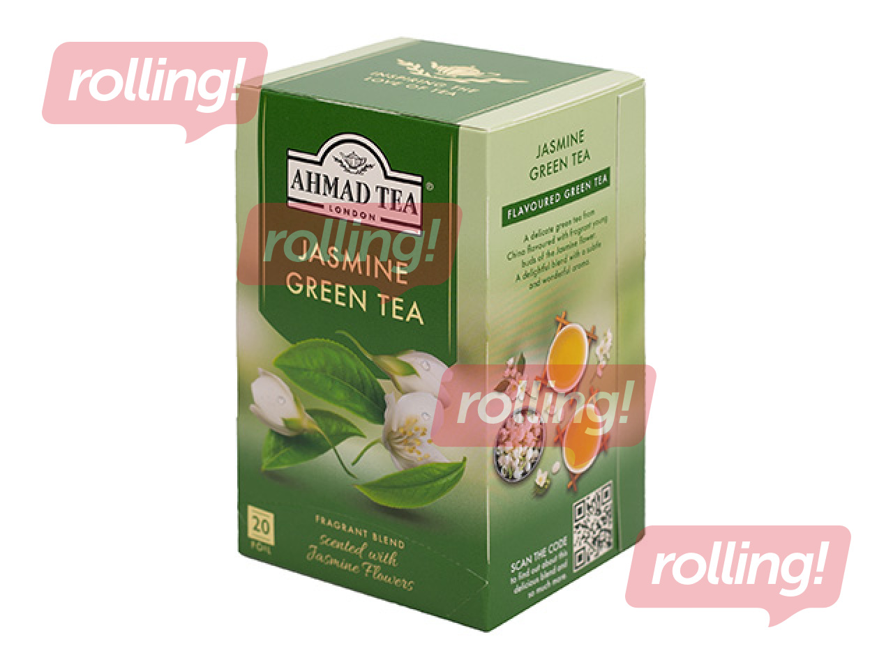 Jasmine Green Tea Ahmad, 20 foil tea bags