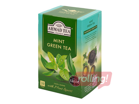 Чай зелёный Ahmad Green Mint, 20 пакетиков