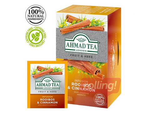 Tēja sarkanā Ahmad Rooibos ar kanēli, 20 pac.