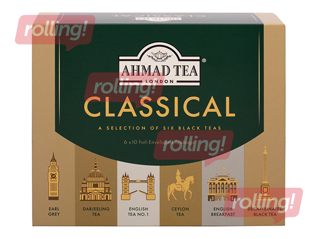 Tea black Ahmad Classic collection, 6 different types, 60 pac.