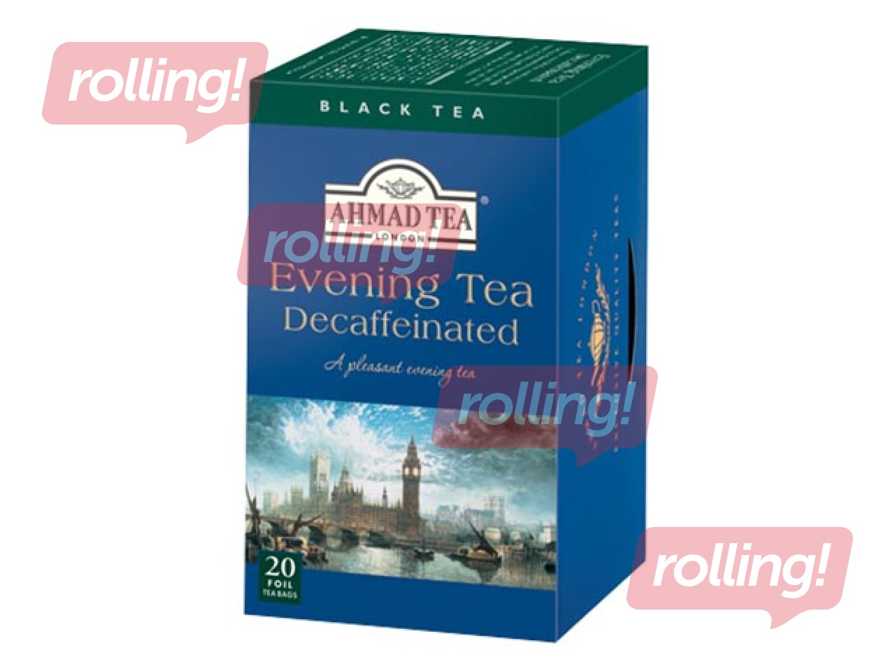 Tēja melnā Ahmad Tea bez kofeīna, 20 pac.