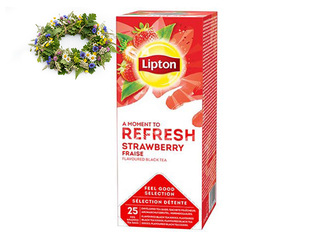 Tēja melnā Lipton, zemeņu, 25 pac. +Līgo dāvana!