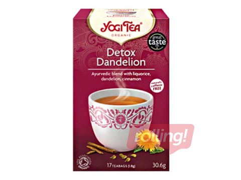 Tēja ajūrvēdas Bio Yogi tēja Detox Organisma attīrīšanai, 17 pac.