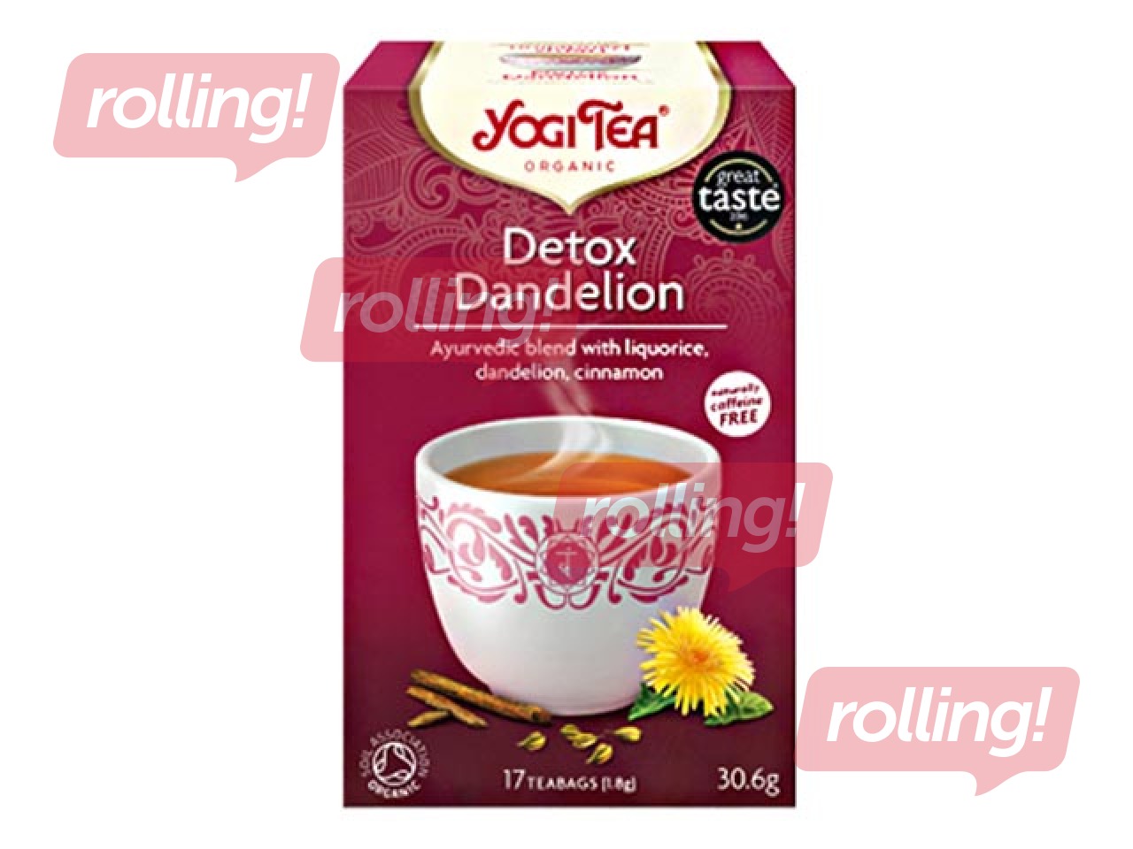 Tēja ajūrvēdas Bio Yogi tēja Detox Organisma attīrīšanai, 17 pac.