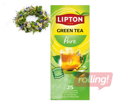 Tēja zaļā Lipton, 25 pac. +Līgo dāvana!
