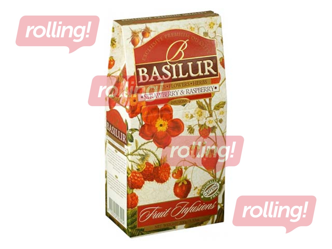 Tēja augļu beramā Basilur Strawberry&Raspberry, 100 g