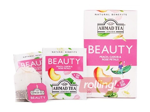 Tēja zāļu Ahmad Beauty, persiku un citronu verbenas, 20 pac.