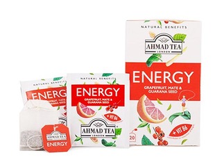 Tea Ahmad Energy, Grapefruit, Mate & Guarana Seed Fruit, 20 pcs