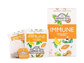 Tea Ahmad Immune, Lemon, Ginger & Turmeric 20 Foil Teabags