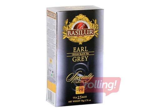 Tēja melnā, Basilur, Earl Grey, 25pac