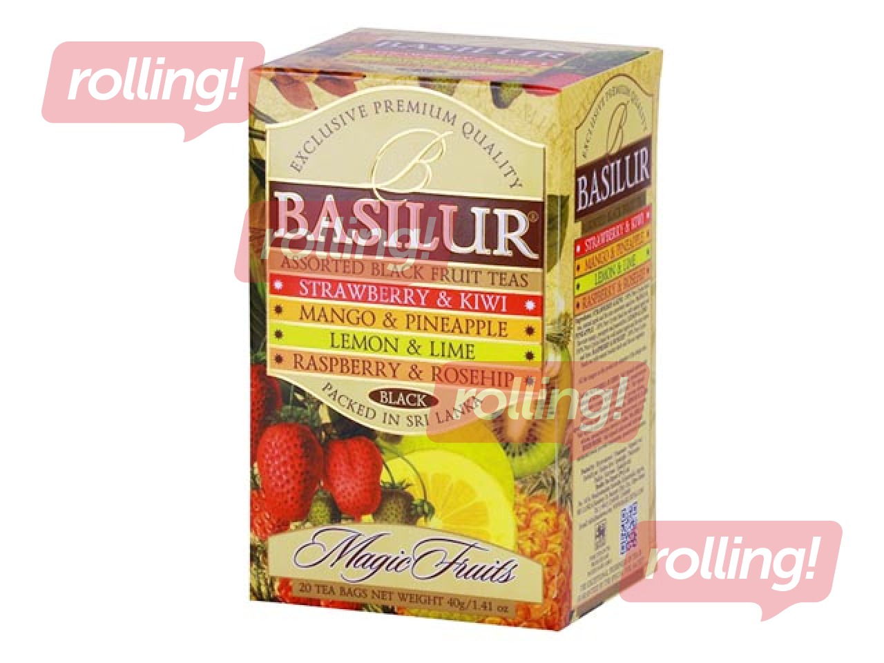 Tēja melnā Basilur Magic Fruits Asorti, 25 pac