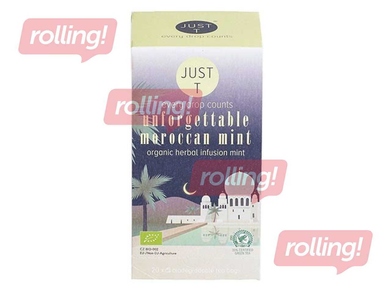 Tēja zāļu Just-T Unforgettable Moroccan Mint, Bio, 20 pac.
