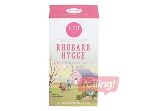Tēja melnā Just-T Rhubarb Hygge, Bio, 20 pac.