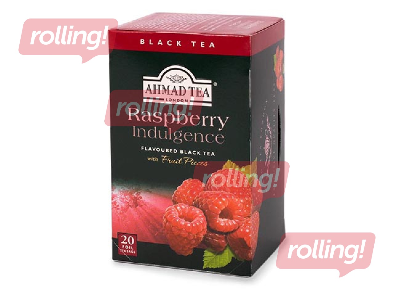 Tēja melnā Ahmad Tea Raspberry, 20 pac.