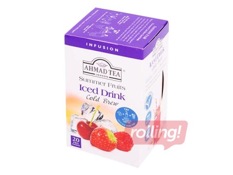 Vaisinė jäätee  Ahmad, Cold Brew Summer Fruits, 20 tk.