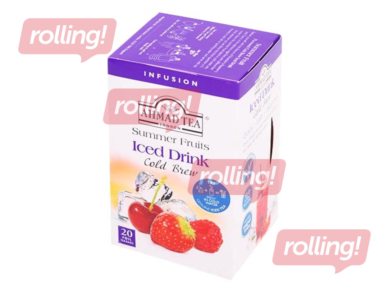 Vaisinė jäätee  Ahmad, Cold Brew Summer Fruits, 20 tk.