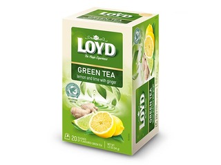 Tēja zaļā Loyd Lemon & Lime ar ingveru, 20 pac.