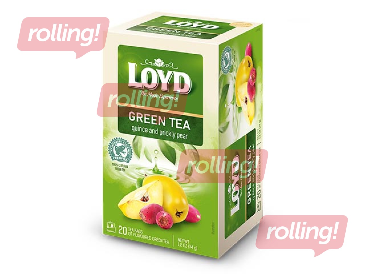 Чай зеленый Loyd с айвой и репейником, 20x1,7 г