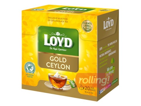 Tēja melnā Loyd Pyramids Gold Ceylon, 20 pac.