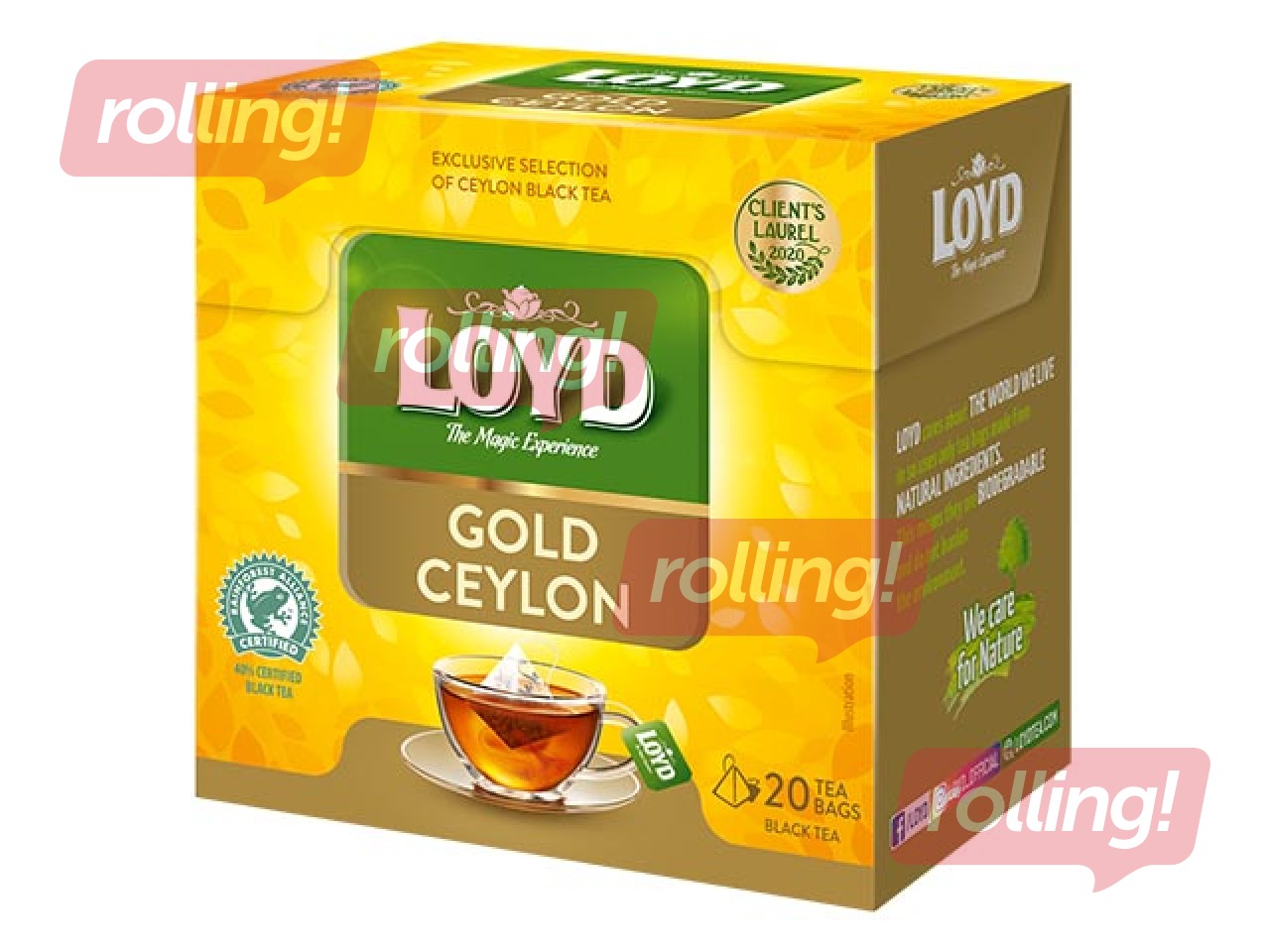 Tēja melnā Loyd Pyramids Gold Ceylon, 20 pac.