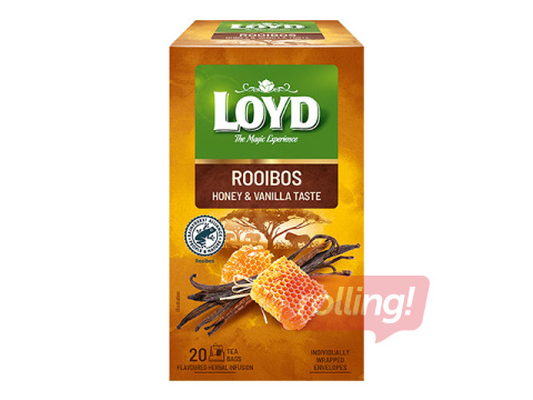 Tēja sarkanā Loyd Rooibos Honey & Madagascar Vanilla, 20 pac.