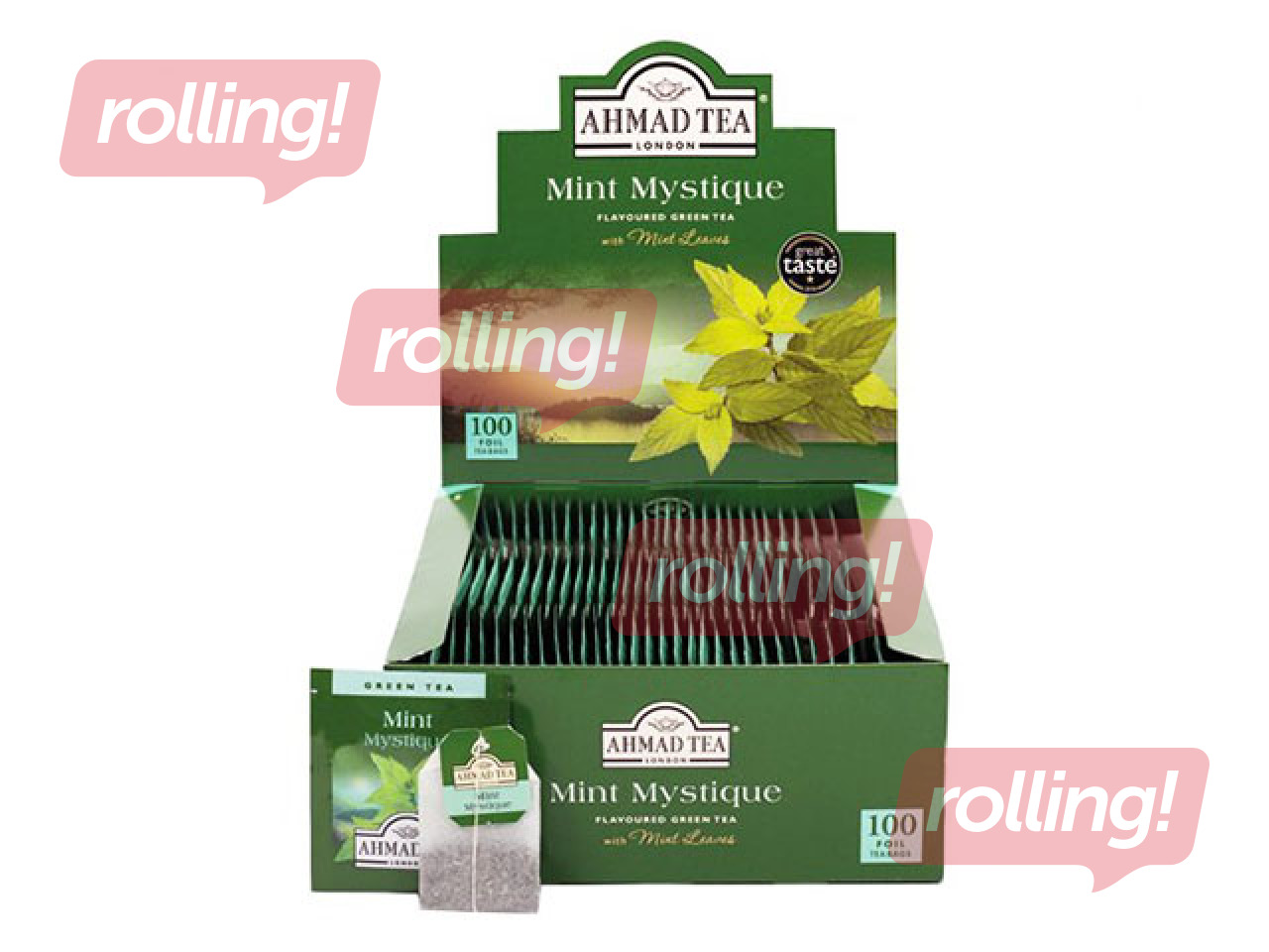 Tea green Ahmad Mint Mistique, 100 pac.