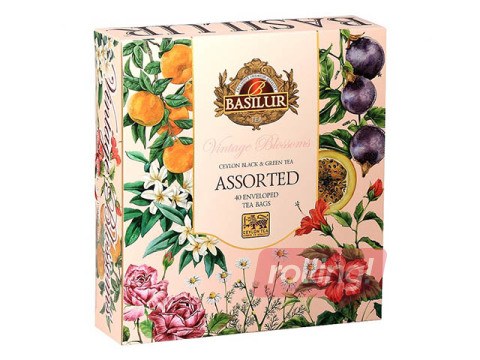 Black and green tea Basilur Vintage Blossoms Assorted, 40 pcs