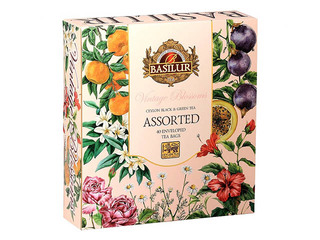 Tēja melnā un zaļā Basilur Vintage Blossoms Assorted, 40 pac.