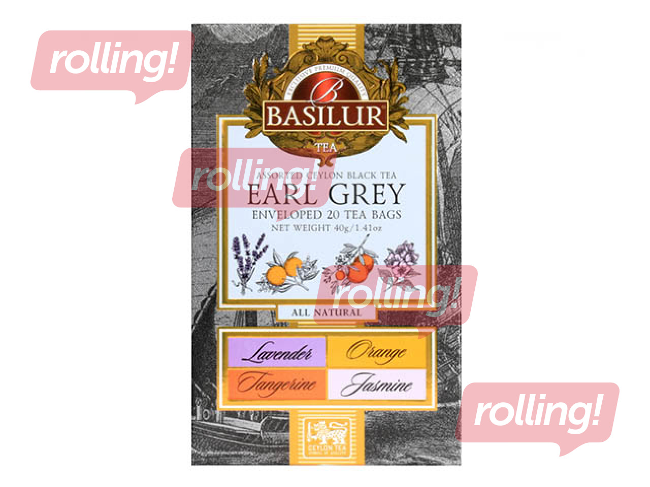 Tēja melnā Basilur Earl Grey Assorted, 20 pac.