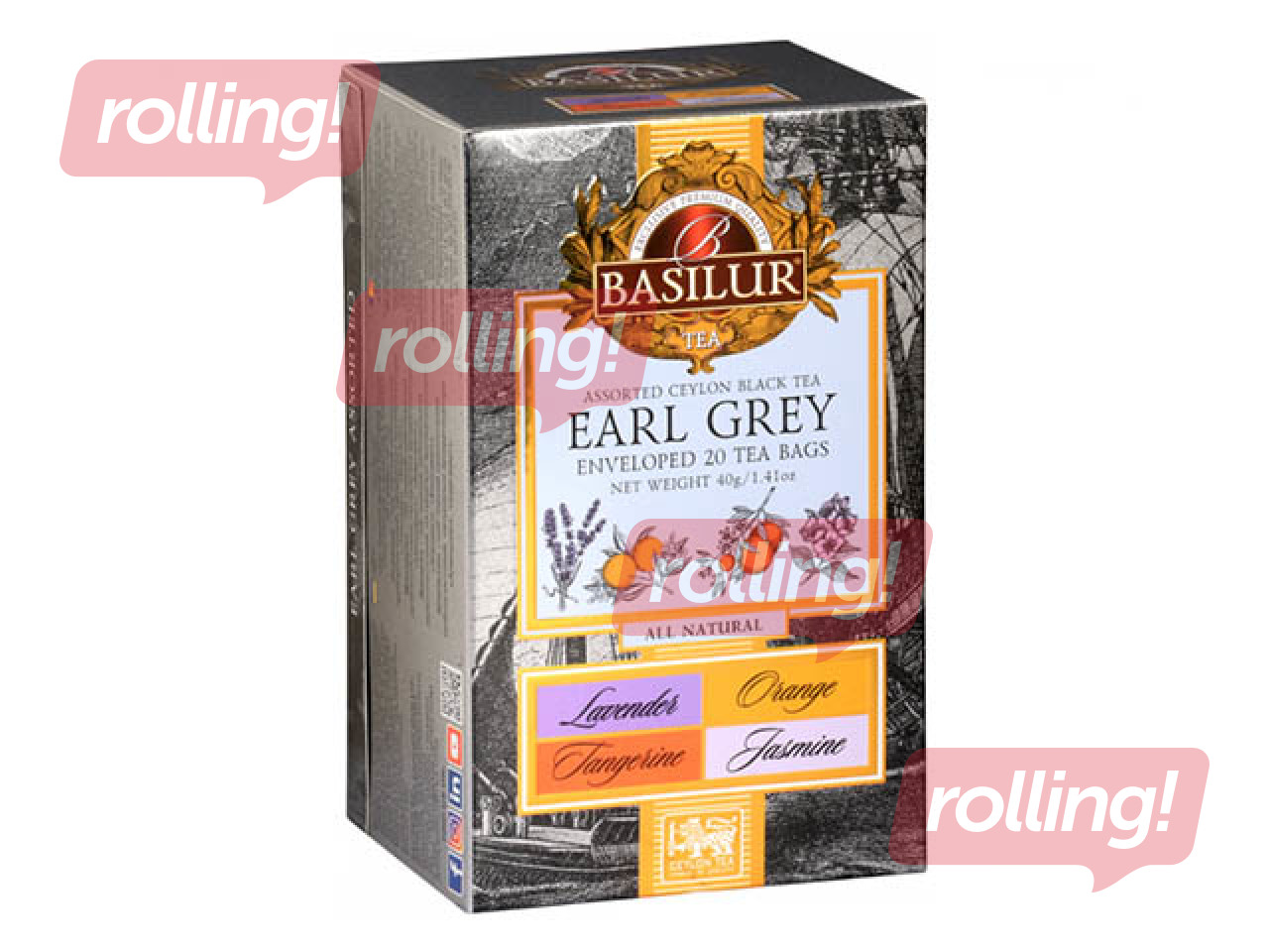 Tēja melnā Basilur Earl Grey Assorted, 20 pac.