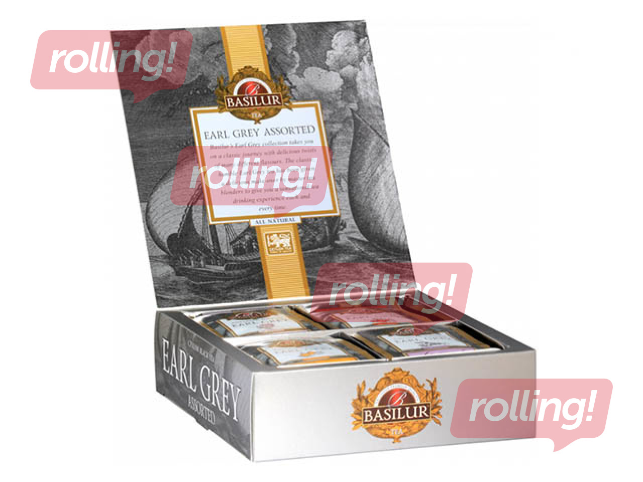 Black tea Basilur Earl Grey Assorted, 40 pcs