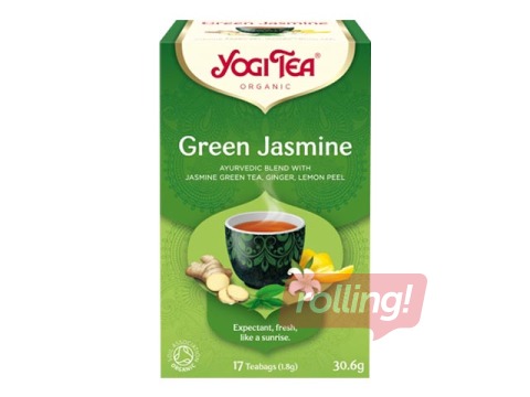 Ayurvedic tea Bio Yogi Green with jasmine, 17 packs. 