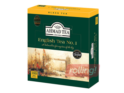 Черный чай Ahmad English tea No 1, фольгированная упаковка, 100 пак.