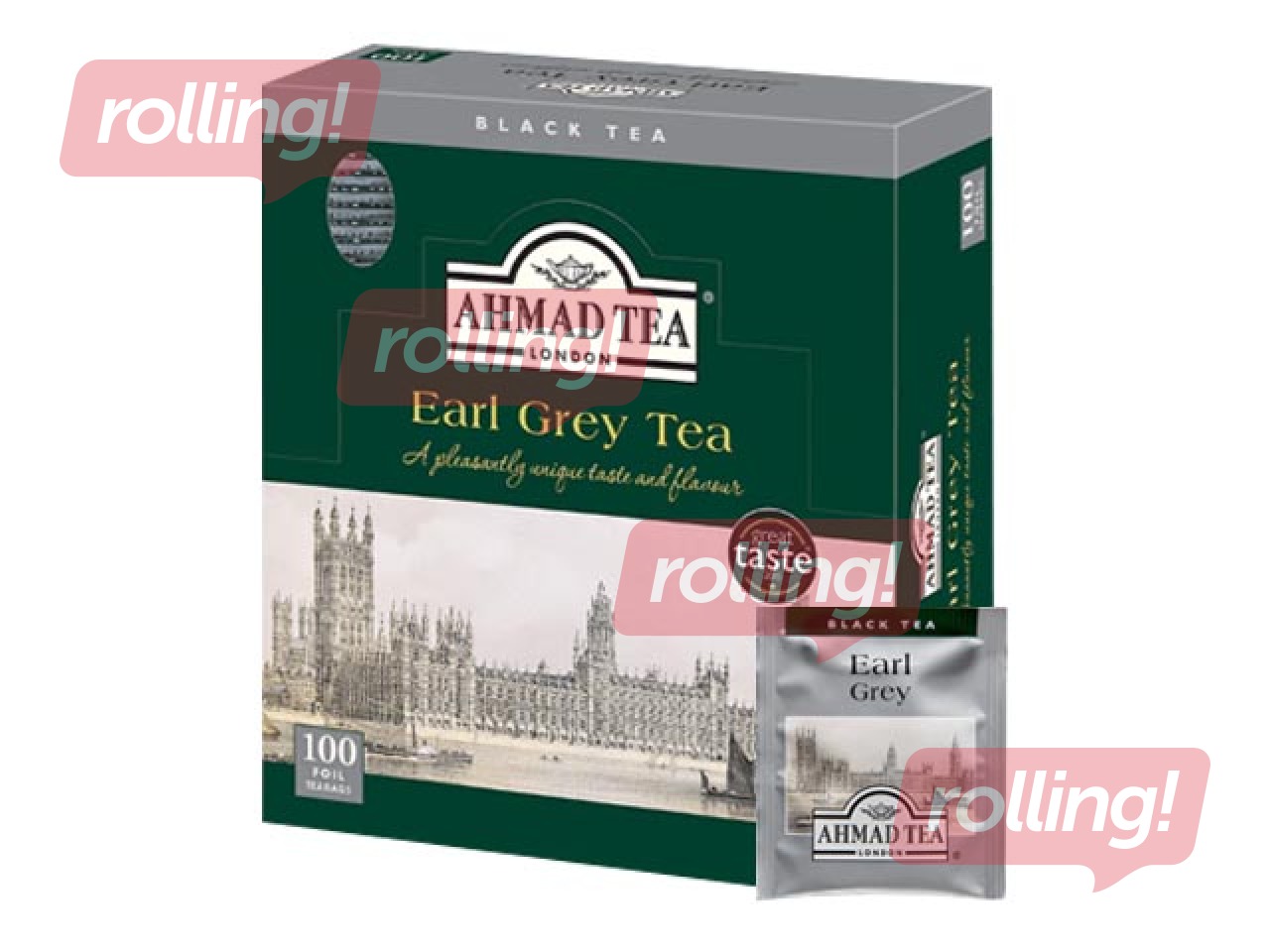 Tēja melnā Ahmad Tea Earl Grey, 100 pac.