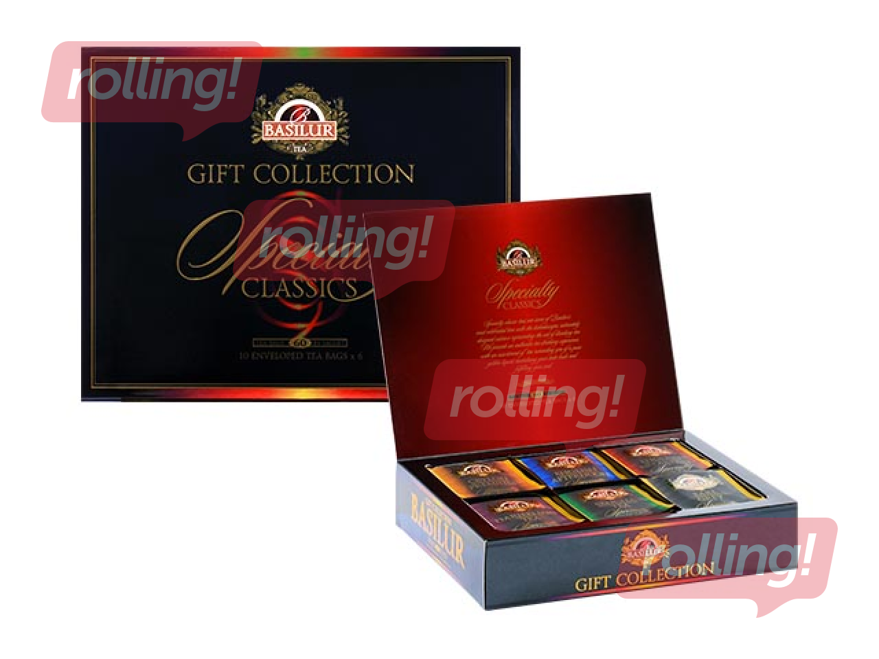 Tēja melnā un zaļā Basilur Specialty Classics Assorted, 60pac.