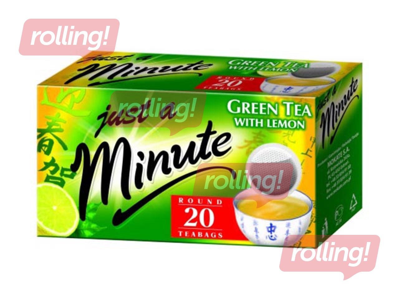 Tēja zaļā Just a Minute ar citronu, 20 pac.