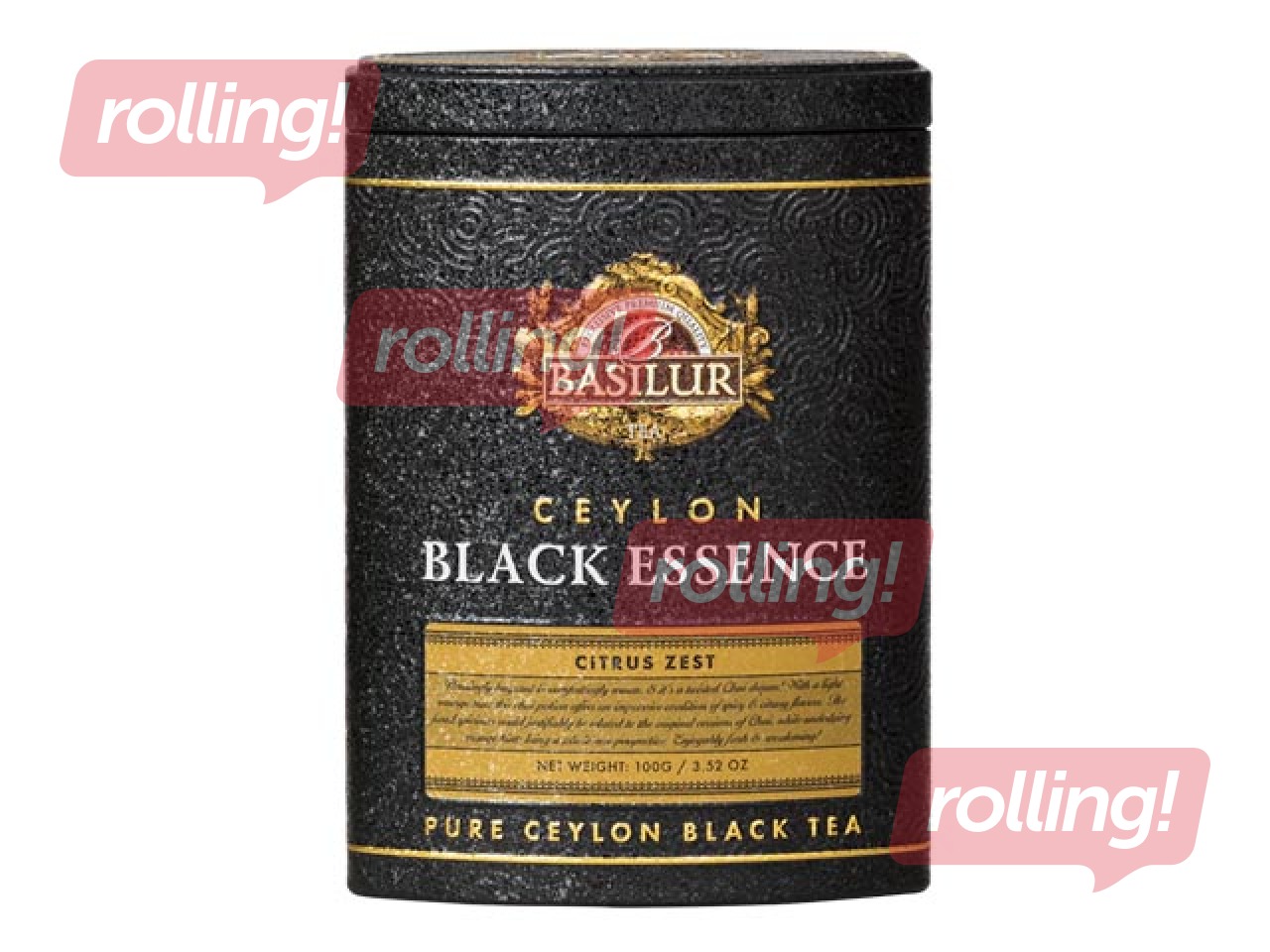Tēja melnā Basilur Black Essence, Citrusaugļu pikantums, 100g
