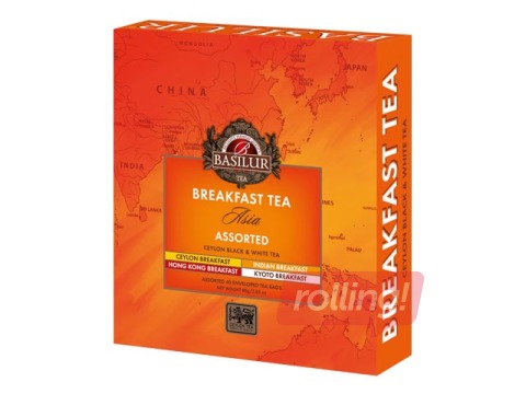 Tēja melnā Basilur Breakfast tea collection, Āzija, 40 pac.