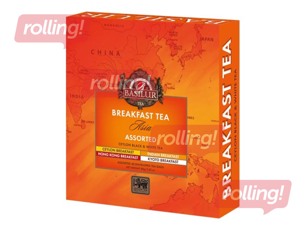 Tēja melnā Basilur Breakfast tea collection, Āzija, 40 pac.