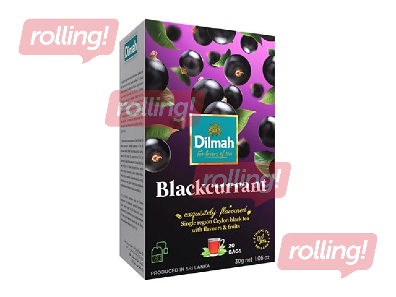 Чёрный чай с ароматом черной смородины, Dilmah, 20 шт.