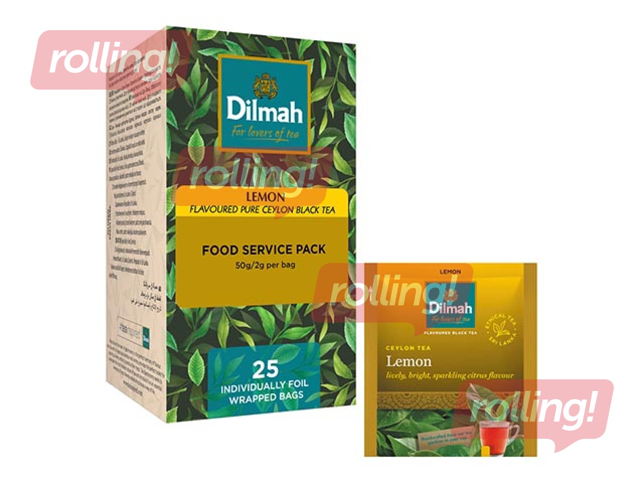 Black tea with lemon flavor, Dilmah, 25 pcs.